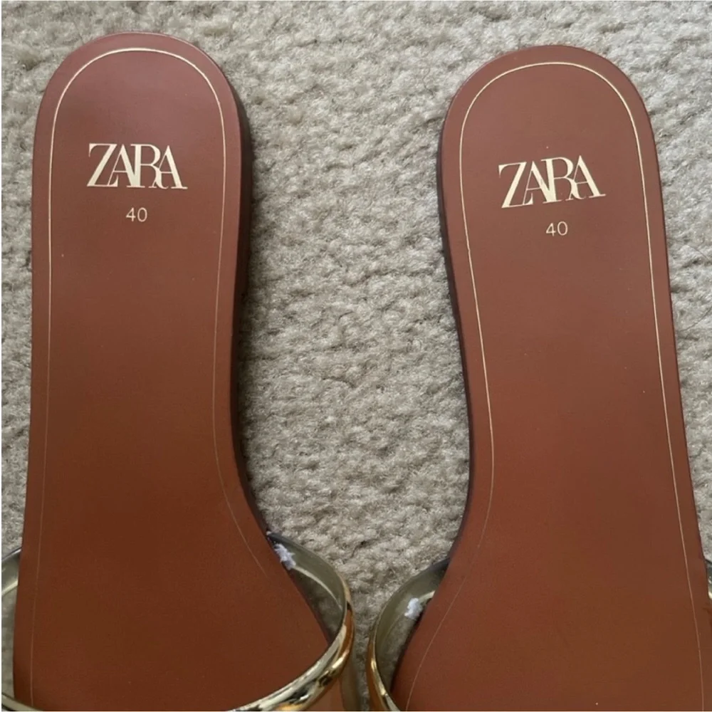 Zara Transparent Flat Sandals - Picture 4 of 5
